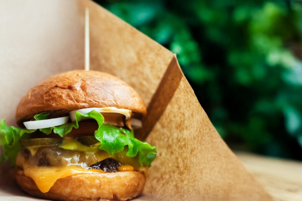 テイクアウトハンバーガー背景画像